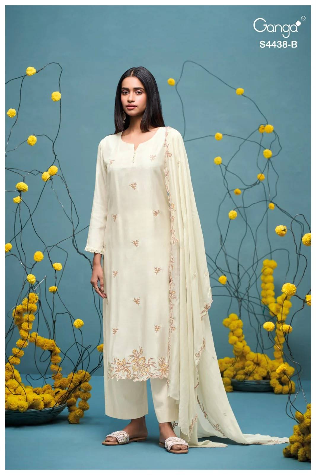 FIRASHA 4438 Series By GANGA FASHION Stylish Beautiful Colourful Silk Dresses At Wholesale Price